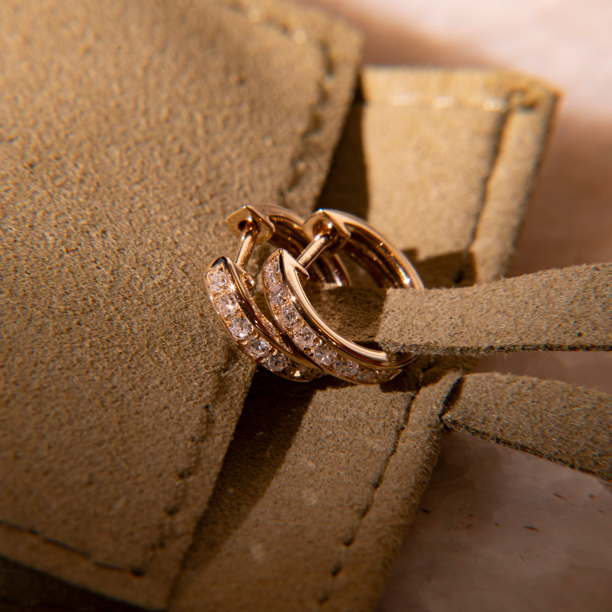 Creolen mit Diamanten
