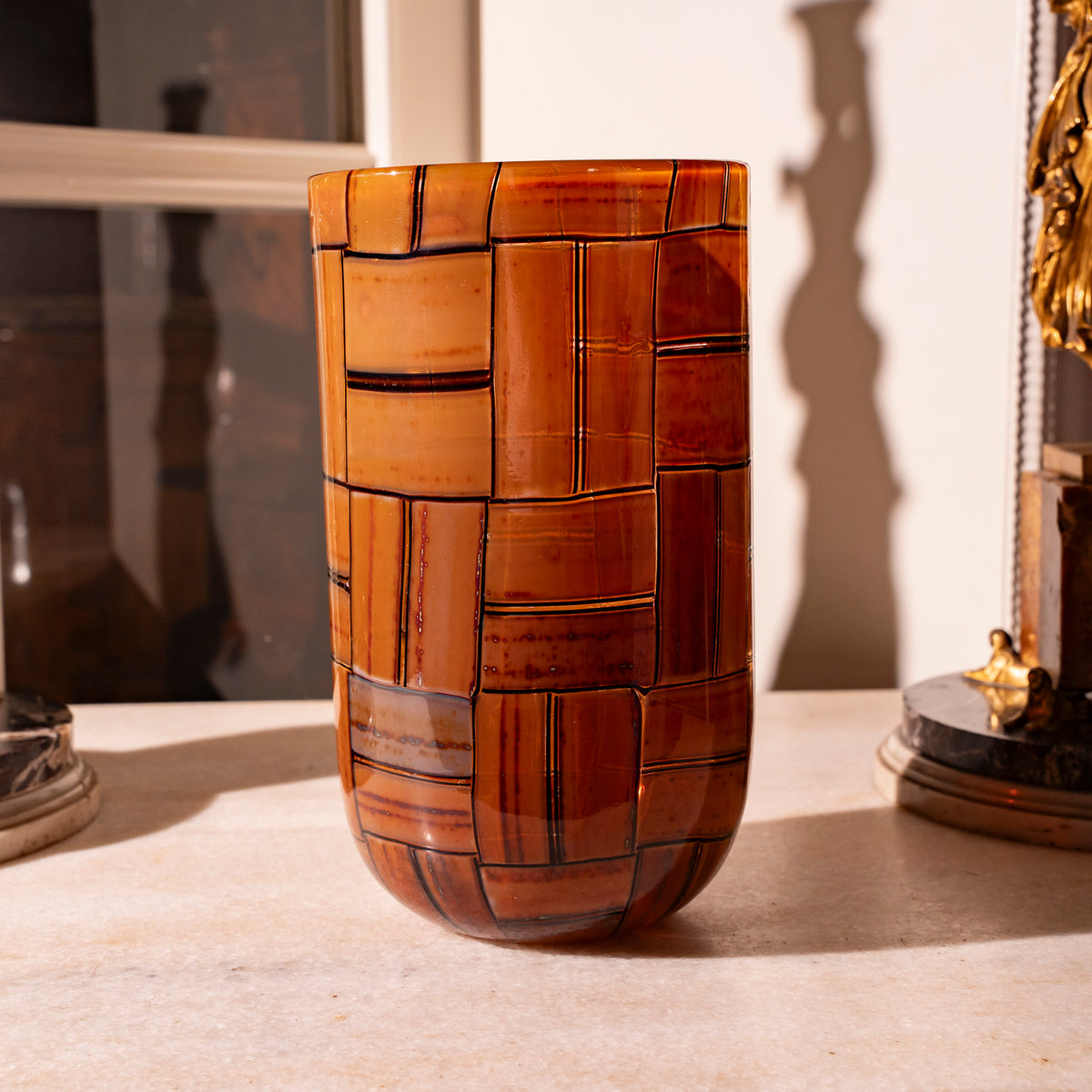 Murano-Vase „Tessere Ambra“, Ercole Barovier