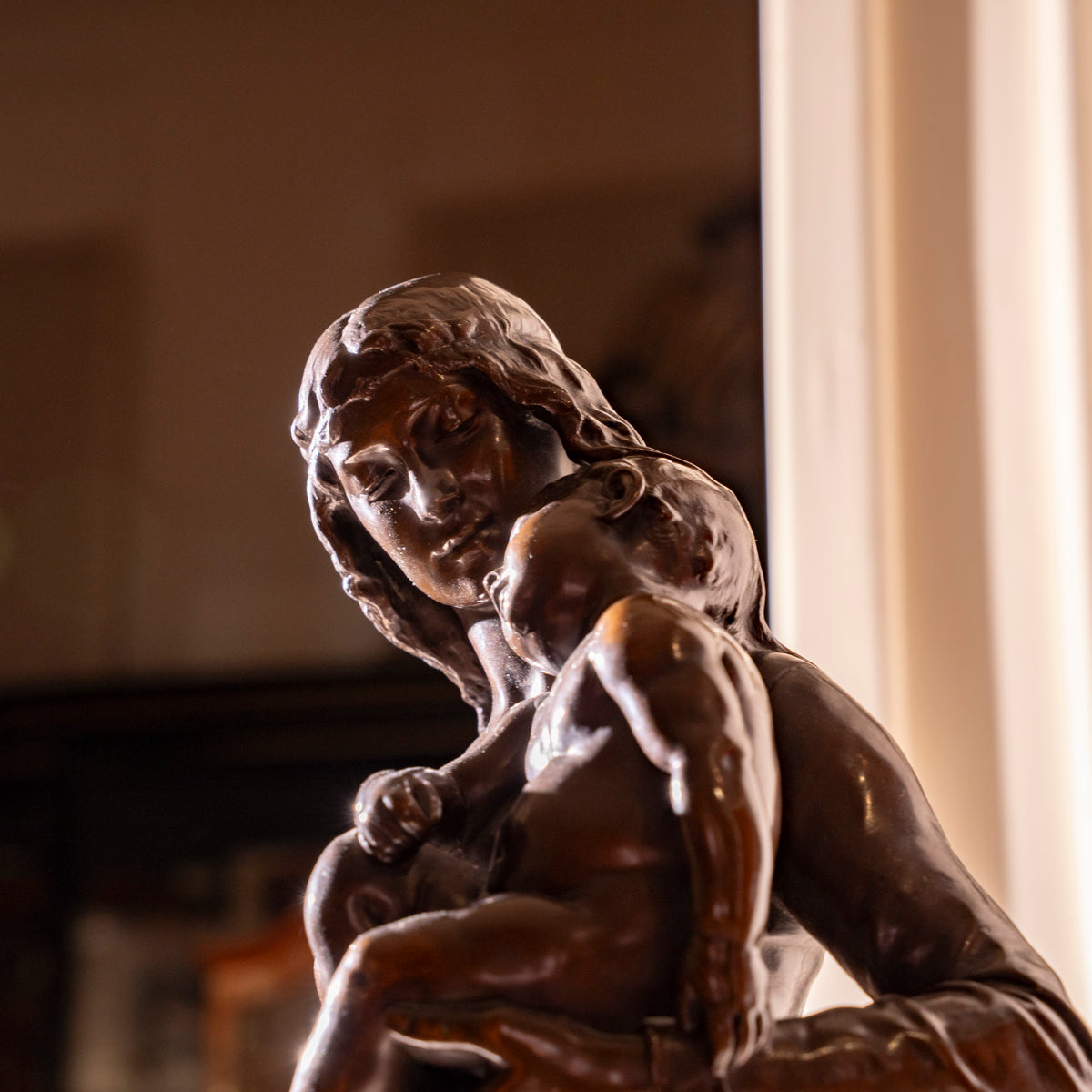 Bronzefigur „Clotilde de Surville“ (zugeschrieben Paul Dubois)
